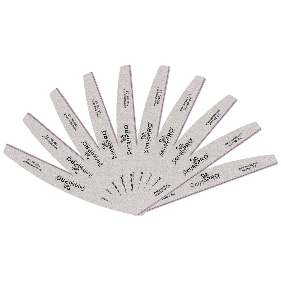Set 10 Pile Unghii Semiluna 100/180 SensoPRO