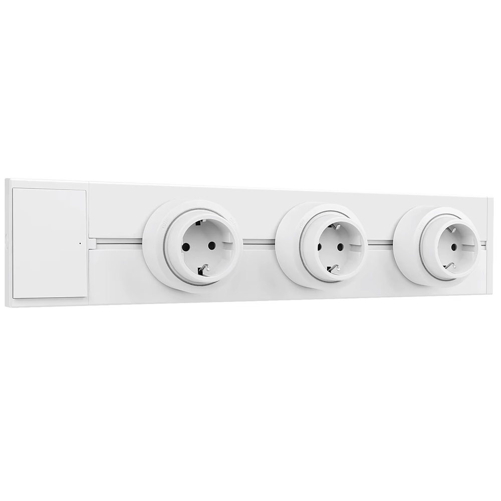 Sina Modulara pentru 3 Prize LUXION, 2500W, PC si Aluminiu - imagine 3