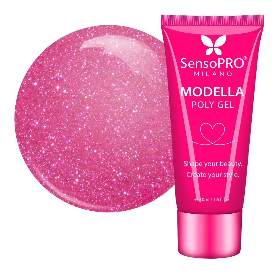 Polygel MODELLA SensoPRO Milano - Fuchsia Luxe, 50ml