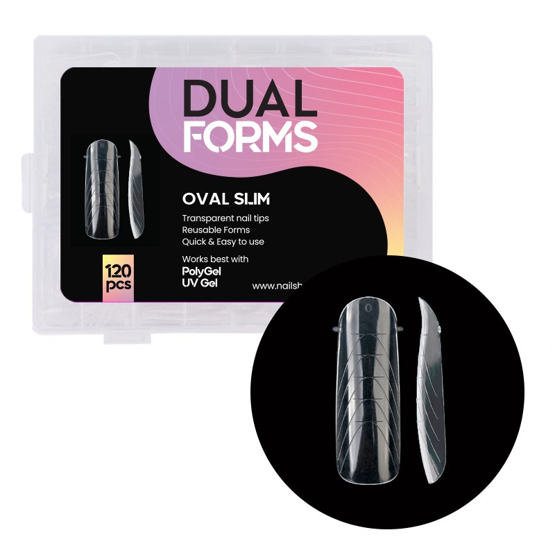 Tips Oval Slim Dual Forms 120 buc Nailshop