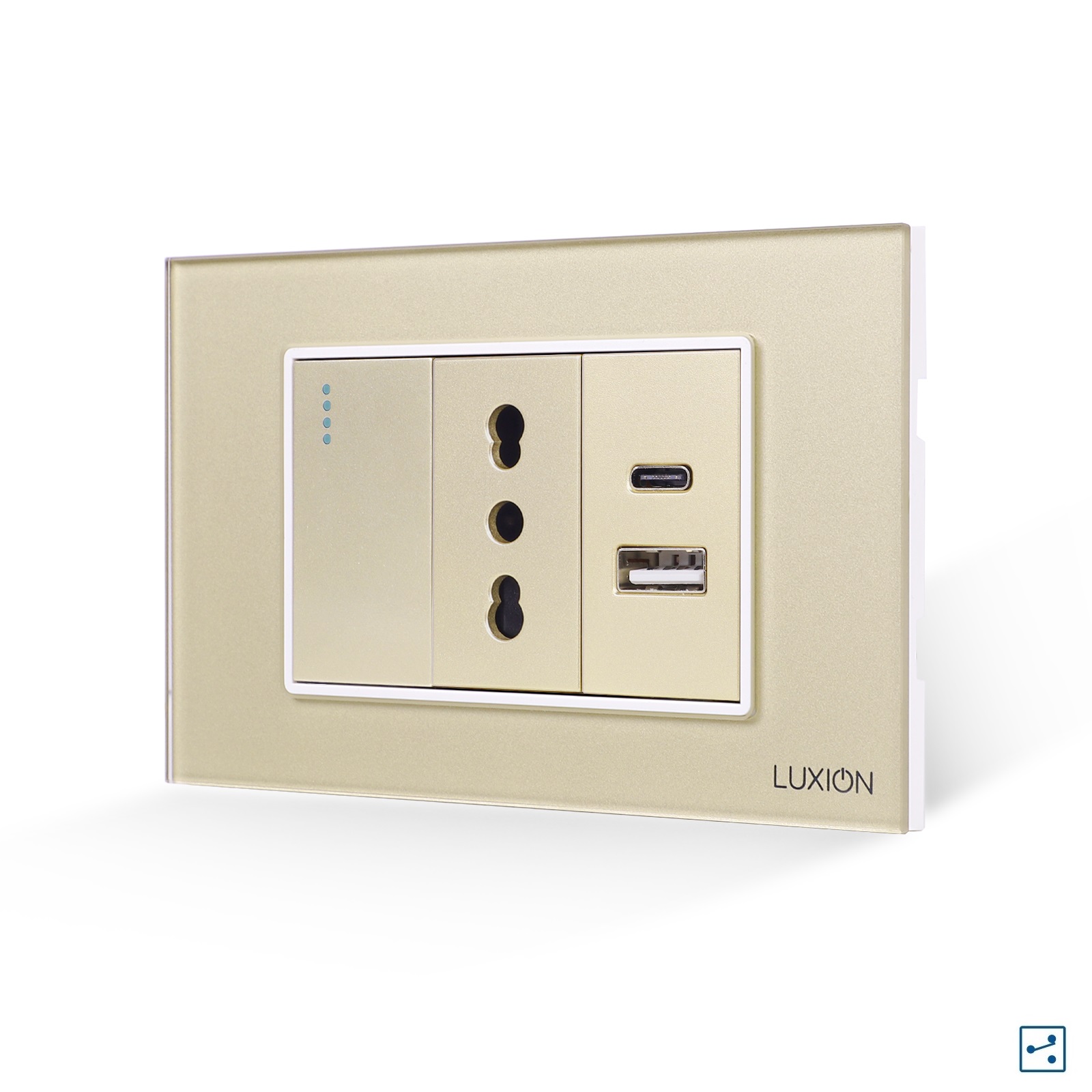 Întrerupător Cap Scară + Priză USB A+C LUXION IP44 - imagine 9