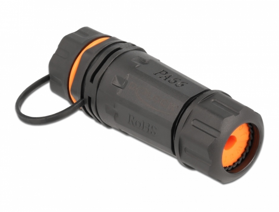 Cupla RJ45 Waterproof IP68 Delock Cat.6A STP