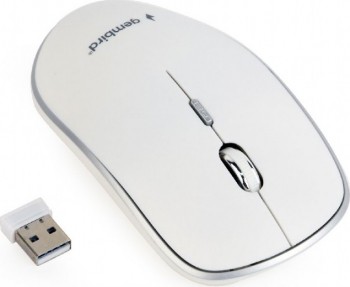Mouse Wireless Gembird 2.4GHz 1600 DPI Alb - MUSW-4B-01-W