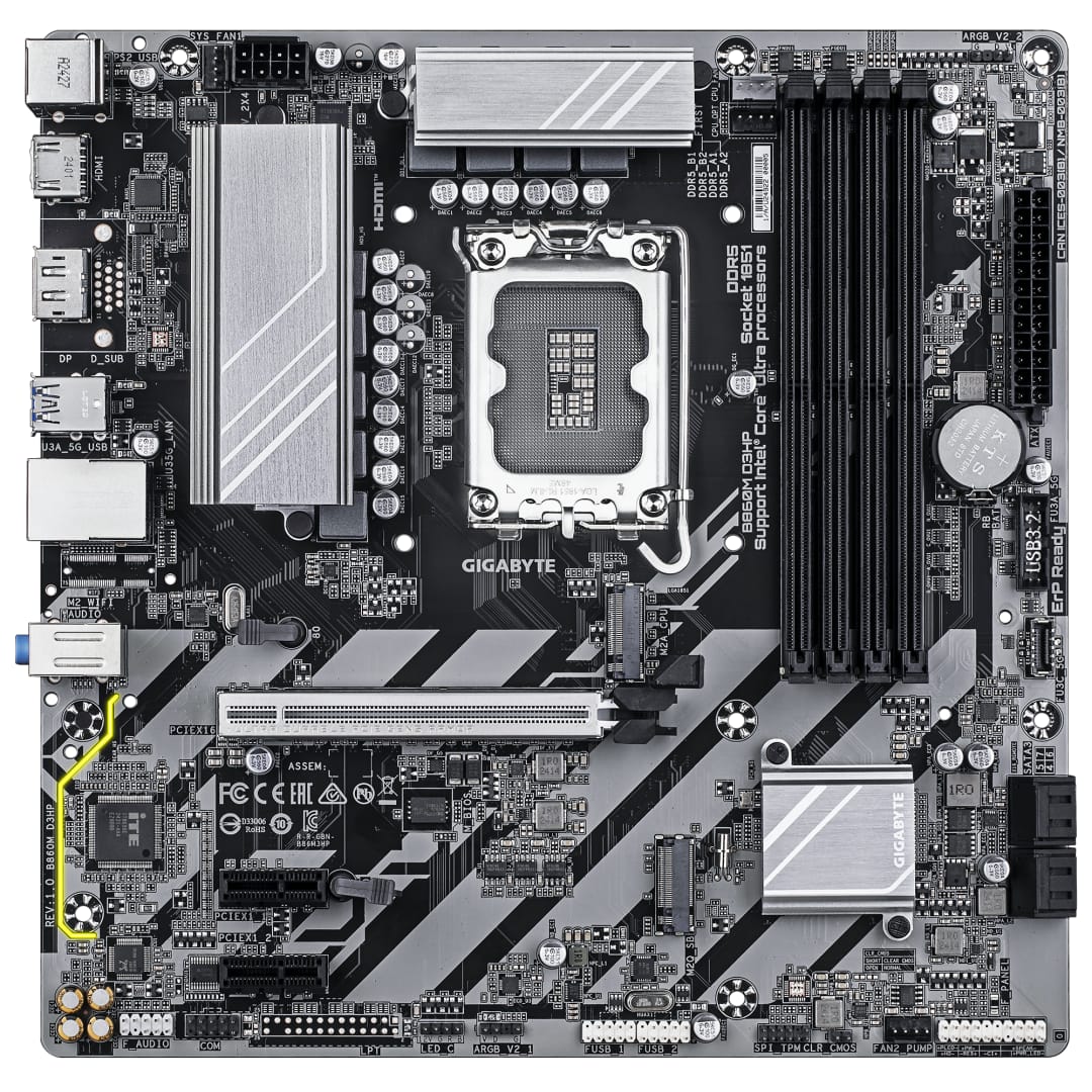 Placă de bază Gigabyte B860M D3HP LGA1851 mATX DDR5 - imagine 3