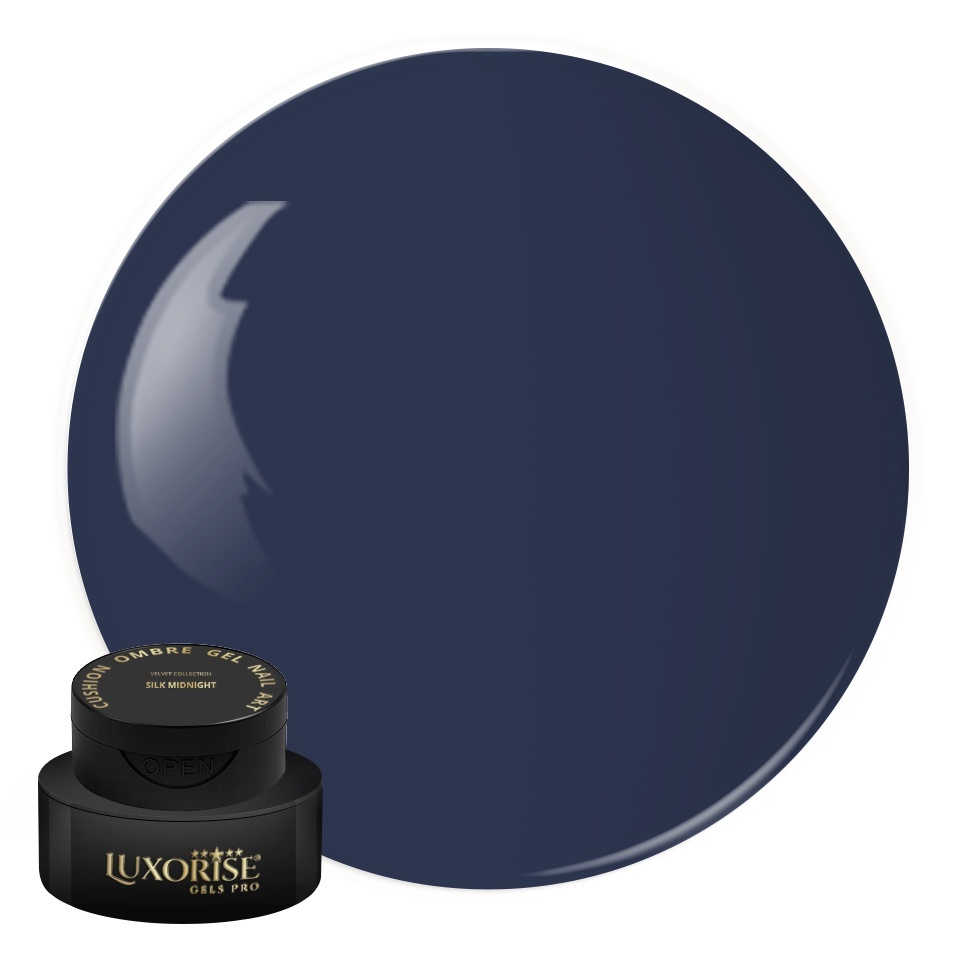 Gel UV Nail Art Babyboomer LUXORISE Cushion Ombre Velvet - Silk Midnight, 2ml
