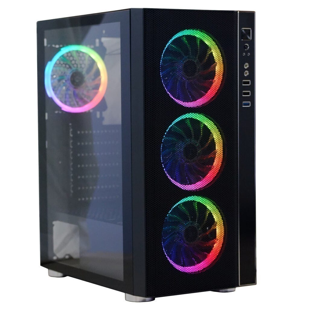 Carcasa Gaming Spacer Rainbow ATX RGB - 4 Ventilatoare Incluse - imagine 2
