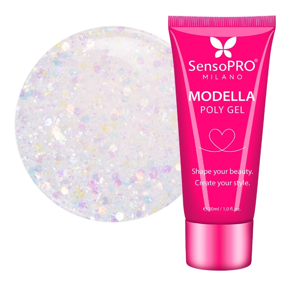 Polygel MODELLA SensoPRO Milano - Aurora Veil, 30ml