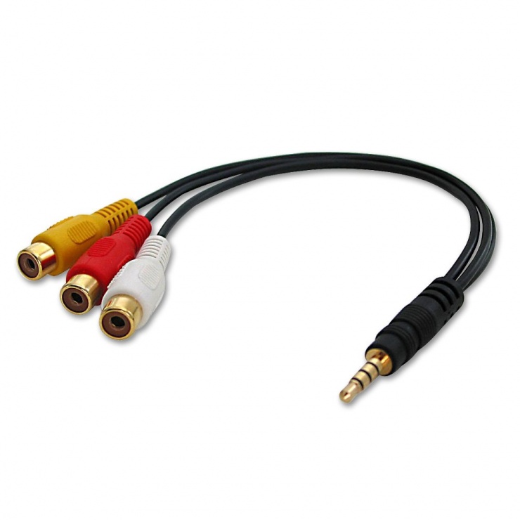Adaptor Jack 3.5mm la 3x RCA Lindy | Audio Video