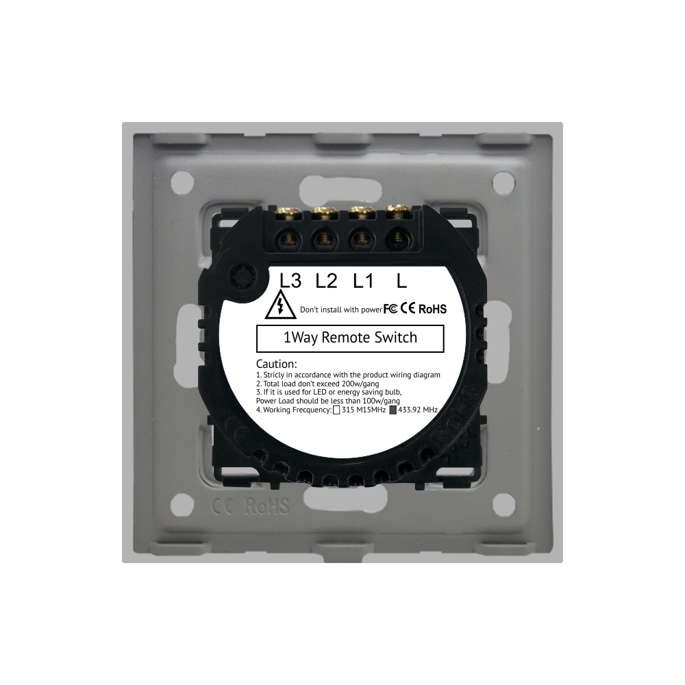 Intrerupator Triplu RF433 Touch Sticla LUXION - imagine 16