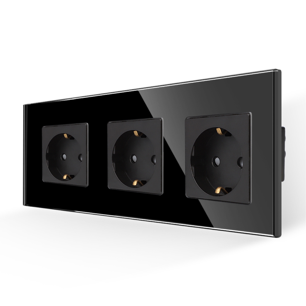 Priză Triplă LUXION cu Ramă Sticlă, IP45 - imagine 5