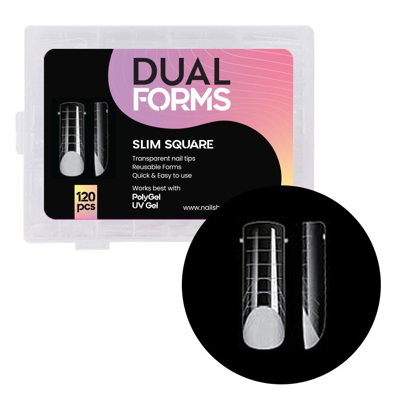 Tips Slim Square Dual Forms Nailshop 120 buc