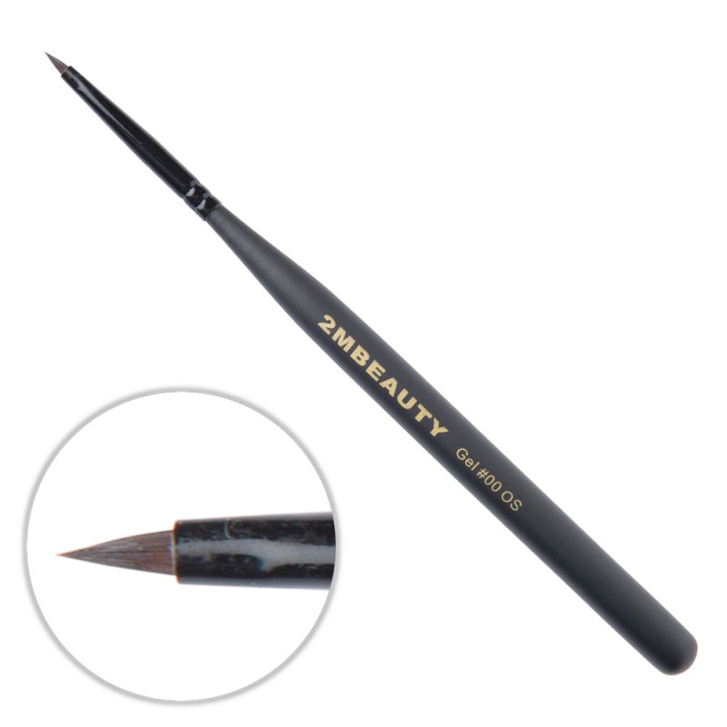 Pensula Gel 2M Black Beauty Ascutit nr. 00OS