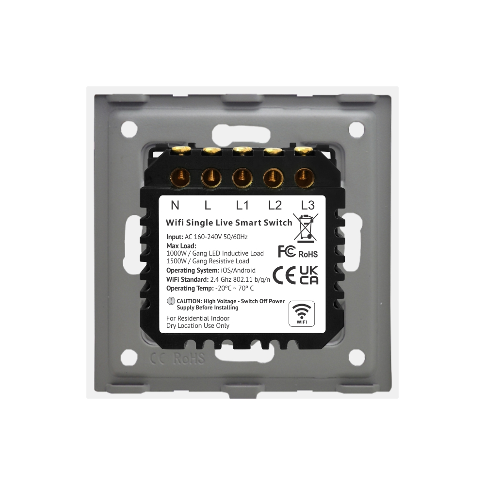 Intrerupator Triplu Wi-Fi Touch Sticla LUXION - imagine 4