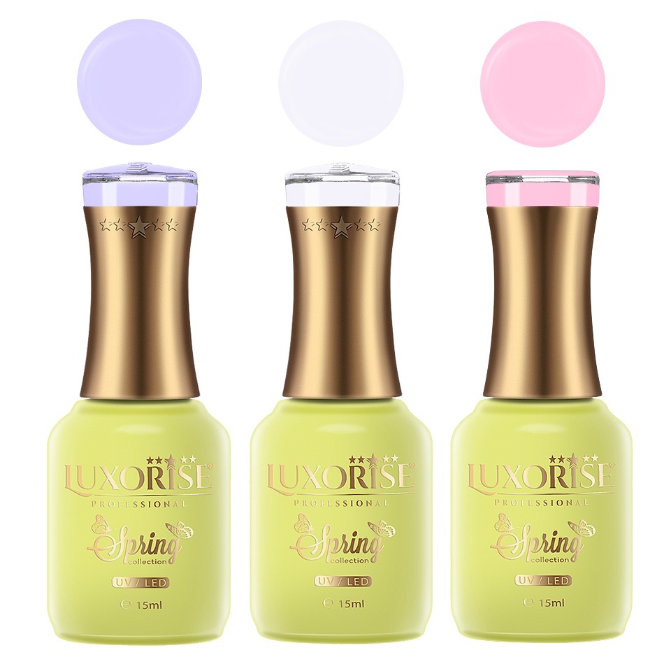 Set 3 Oje Semipermanente LUXORISE Petal Poetry 3x15ml