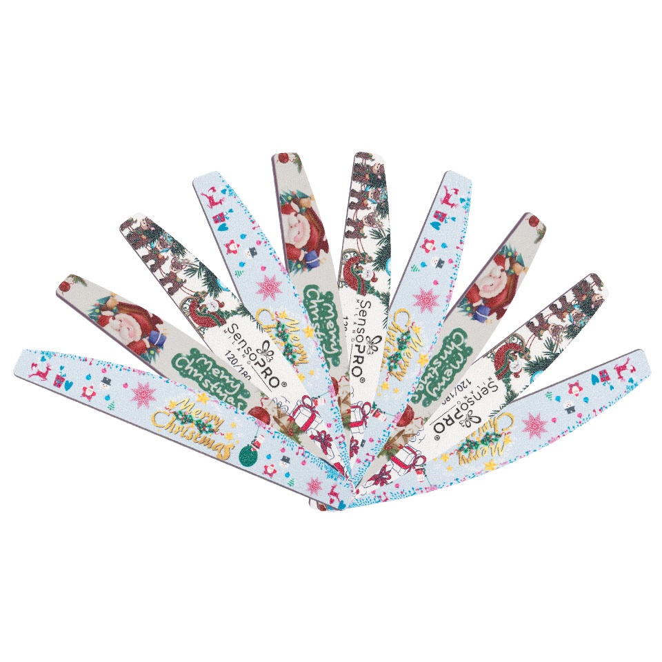Set 10 Pile Unghii SensoPRO 120/180 Ediție Crăciun