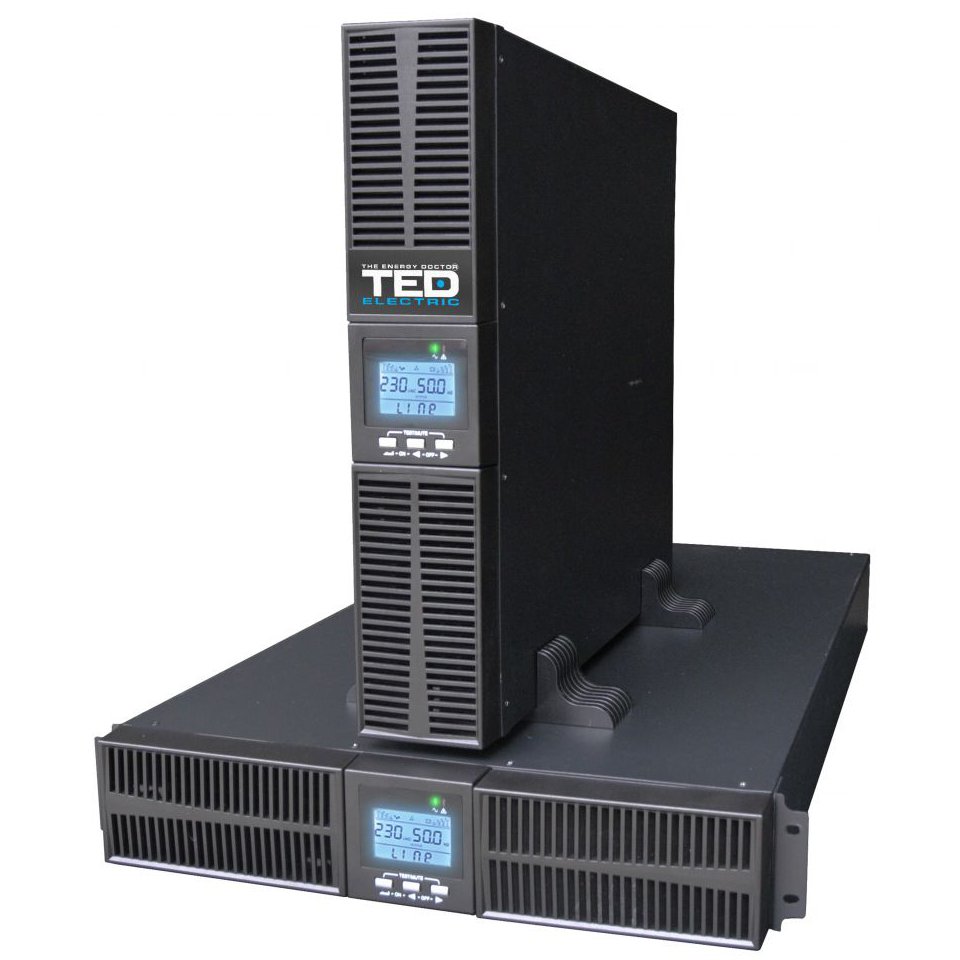 UPS 3000VA Online Ted Electric, 2U, Sinusoidă Pură
