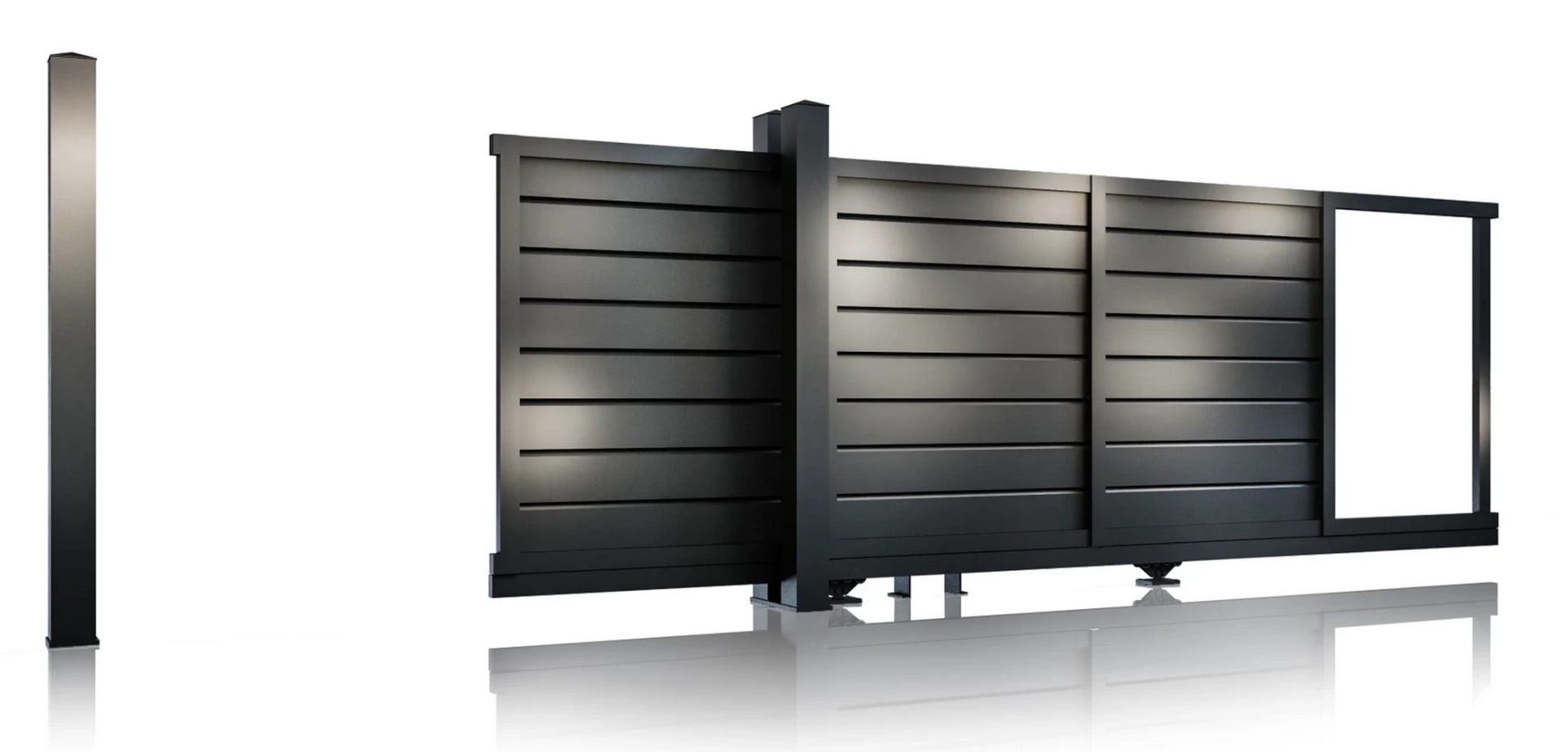 Poartă autoportantă Baldur Virtuoso, aluminiu, 5800x1800 mm