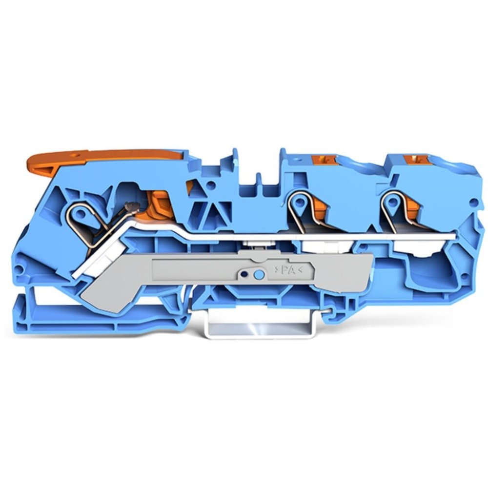 Clemă Wago 3 Conductori 10mm² Albastru