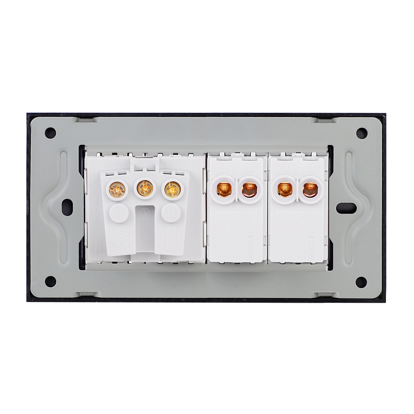 Intrerupator Dublu + Priza Sticla Luxion IP44 - imagine 8