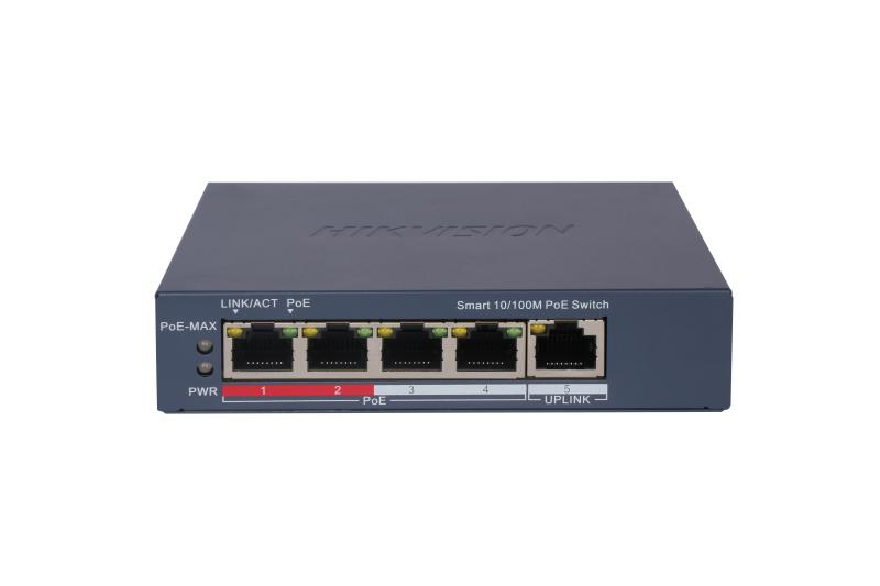 Switch PoE Hikvision DS-3E1105P-EI 4 Porturi 60W Managed