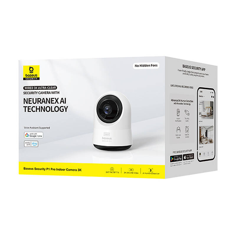 Camera Interior Baseus P1 Pro 3K Alb - Supraveghere Inteligenta - imagine 8