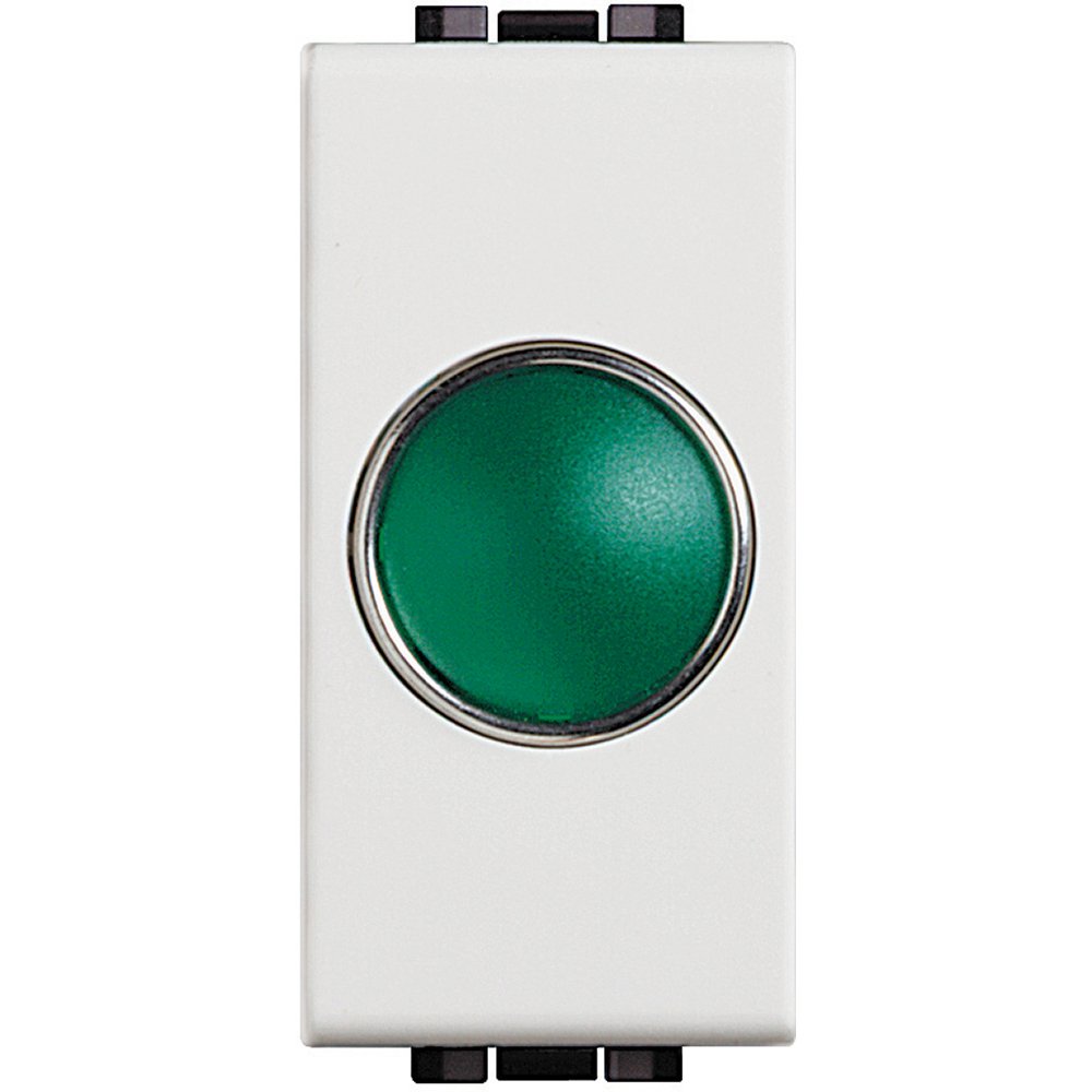 Lampa semnalizare verde Bticino N4371V, 1 modul - imagine 1