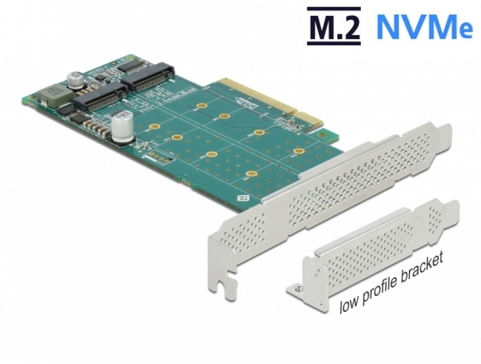 Delock 89045 PCIe Card NVMe M.2 Dual Slot