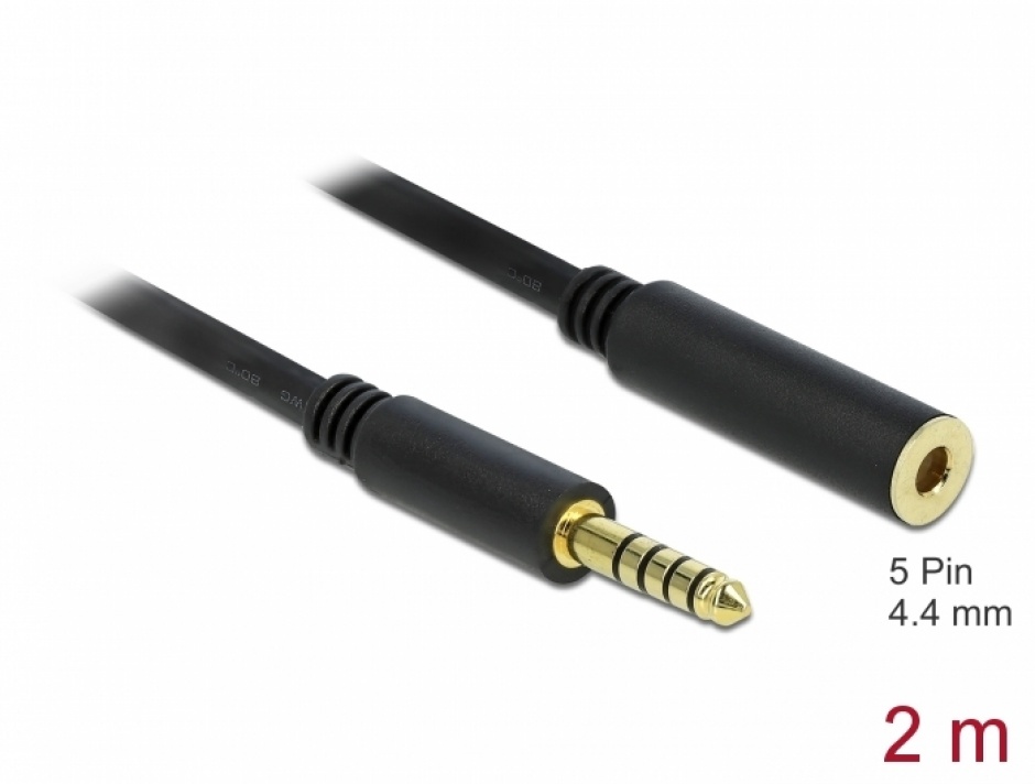 Cablu Prelungitor Jack 4.4mm 5Pini 2m Delock