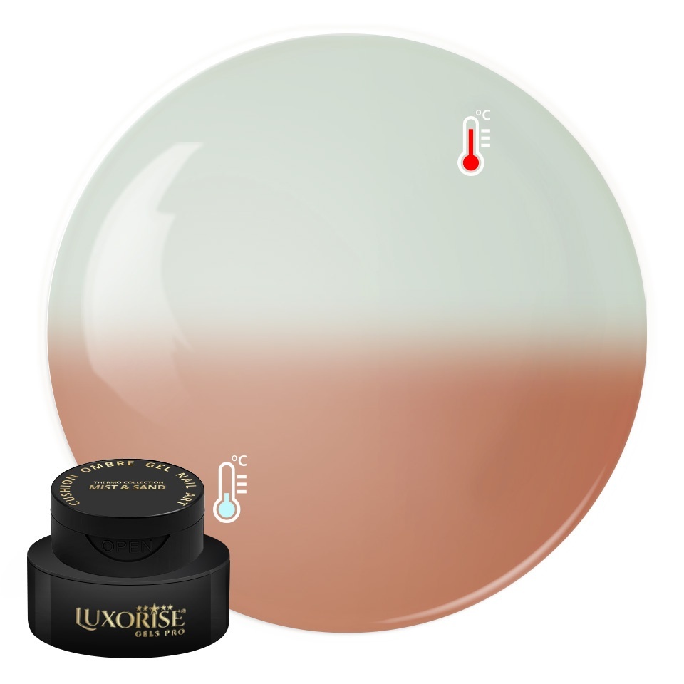 Gel UV Nail Art Babyboomer LUXORISE Cushion Ombre Thermo - Azure Sands, 2ml
