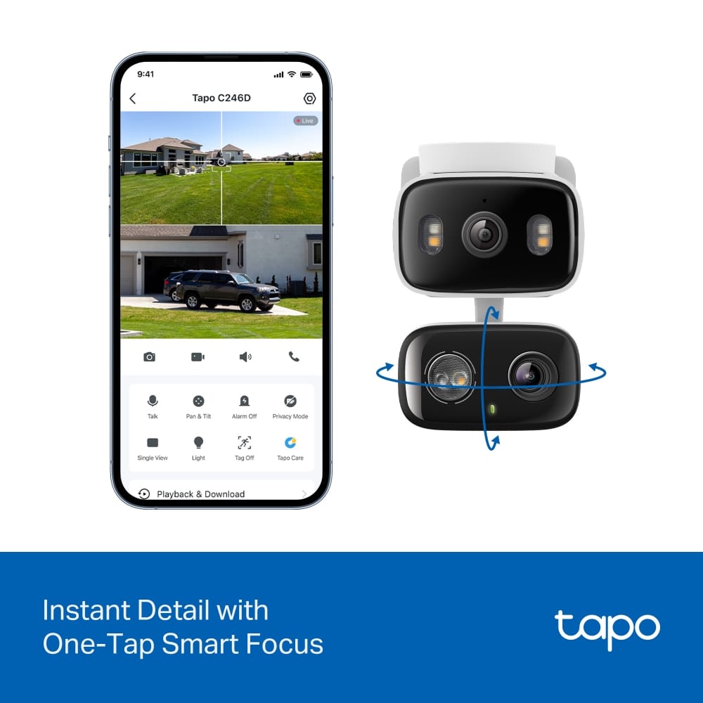Cameră TP-Link Tapo C246D Dual Lens 2K Interior/Exterior - imagine 18