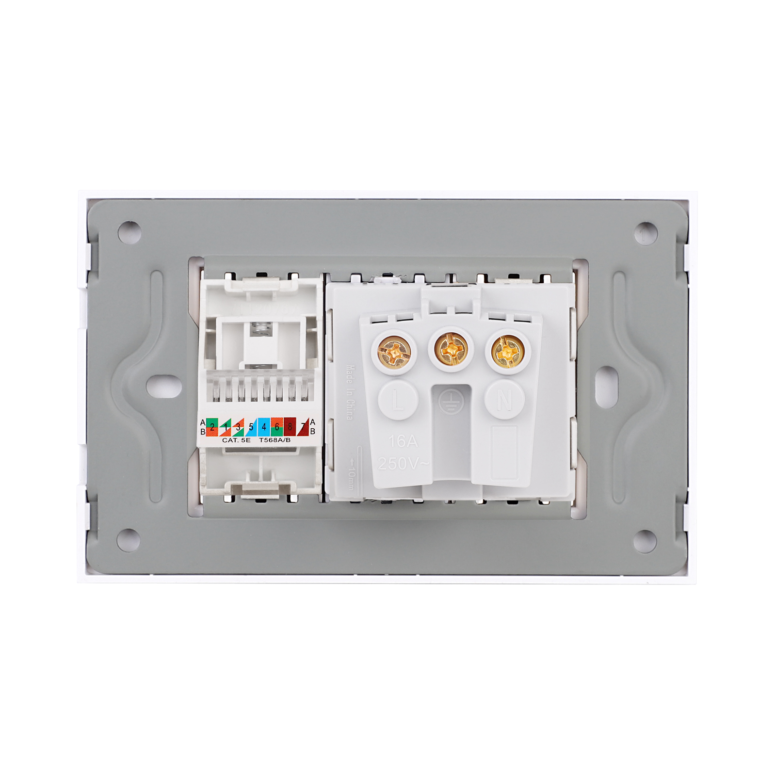 Priza Schuko + Priza Internet cu Rama Sticla LUXION 3M - imagine 12