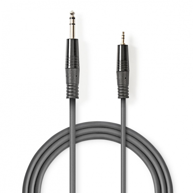 Cablu Audio Nedis 6.35mm la 3.5mm, 1.5m, Gri