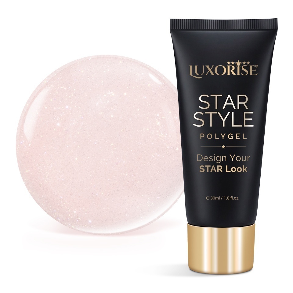 Polygel LUXORISE STAR STYLE - STAR VIBE Collection, Champagne Veil, 30ml