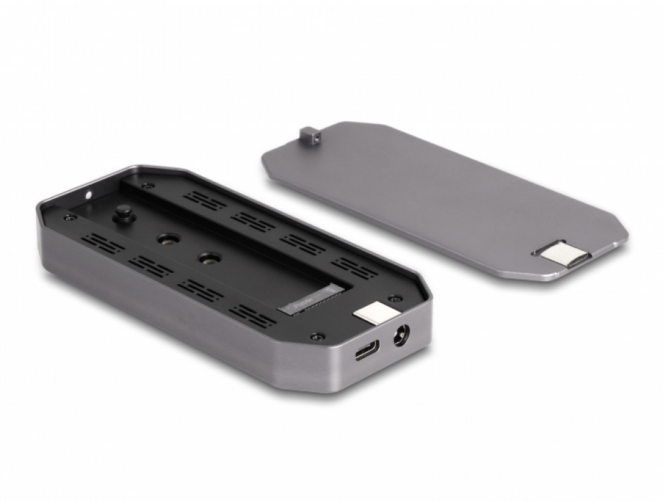 Rack Extern NVMe USB-C 20Gbps Delock RGB