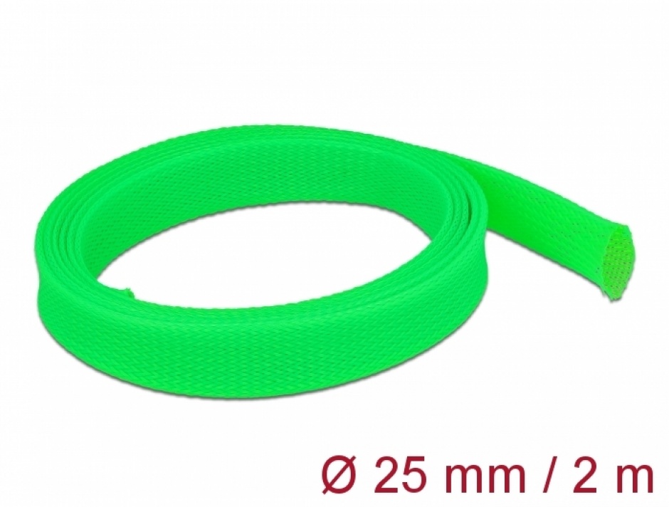 Organizator Cabluri 2m Verde, Delock 20749