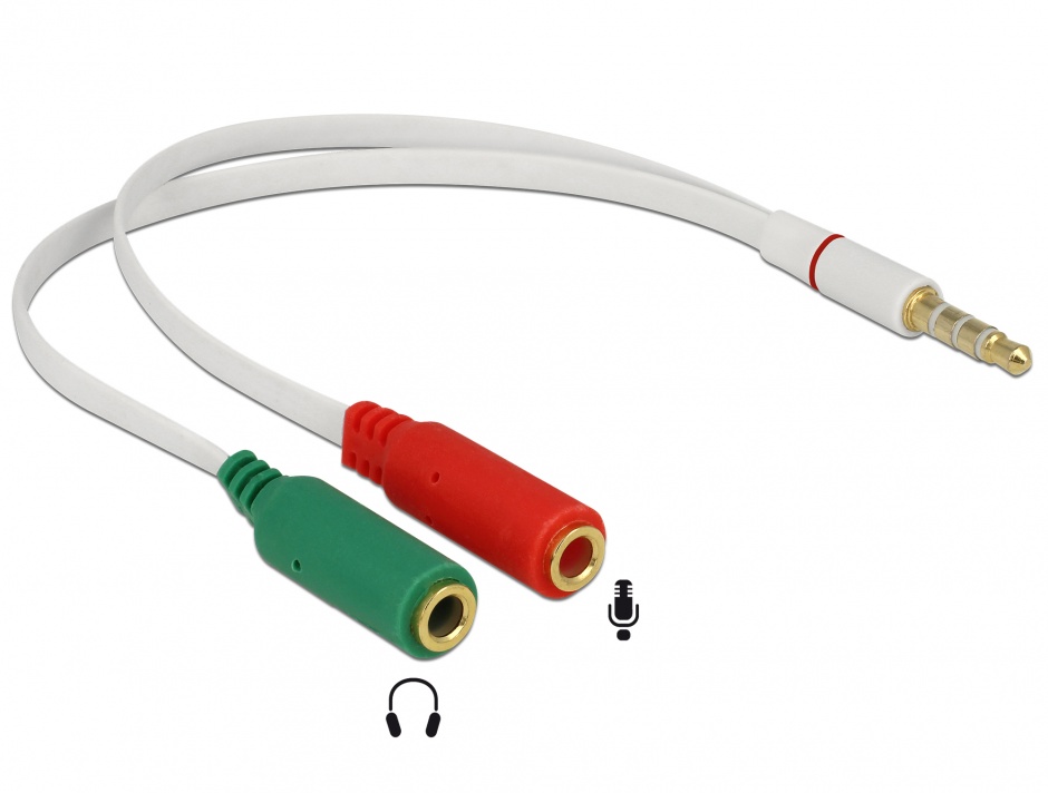 Adaptor Jack 3.5mm la 2x3.5mm Delock 65447