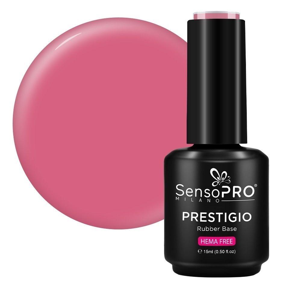 Rubber Base PRESTIGIO Milano Candy Beam 15ml, Hema Free