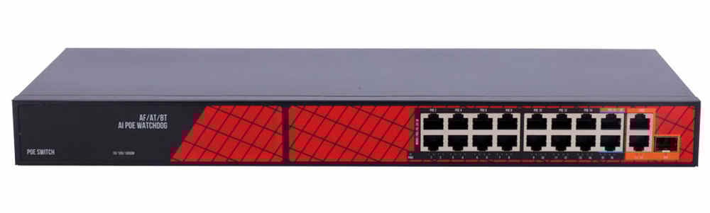 Switch PoE Safer 16 Porturi 300W Watchdog