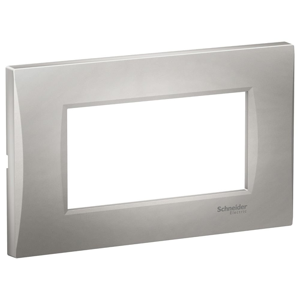 Rama Curbată 4 Module Schneider Easy Styl Argintiu
