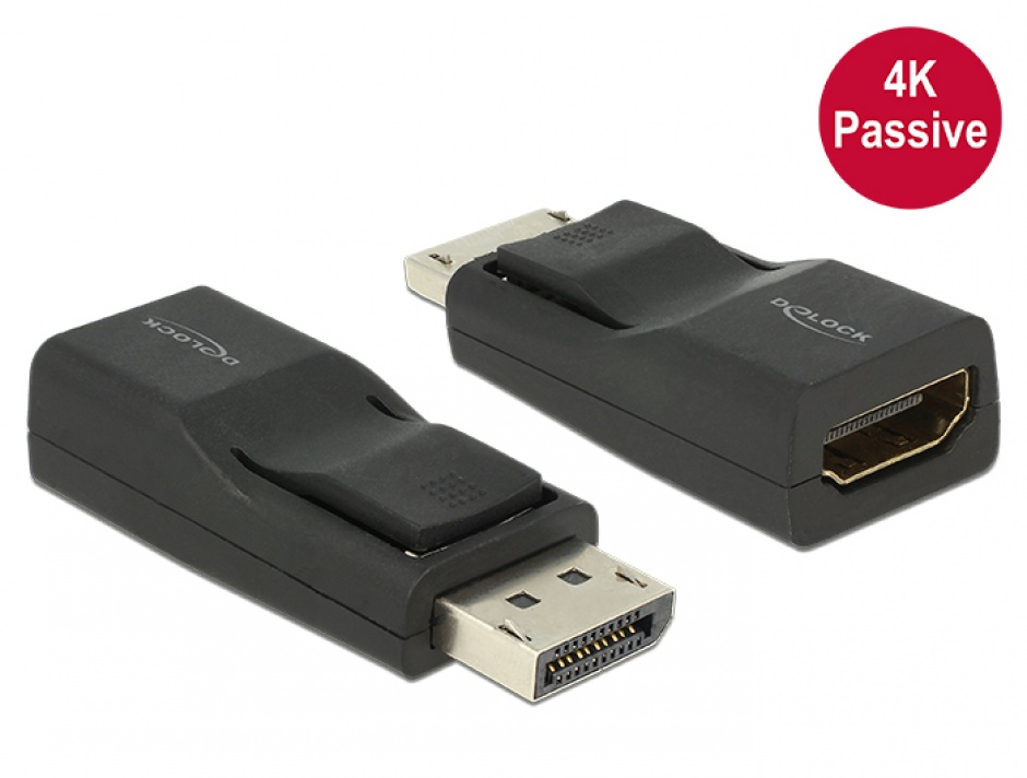 Adaptor DisplayPort la HDMI 4K, Delock 65685