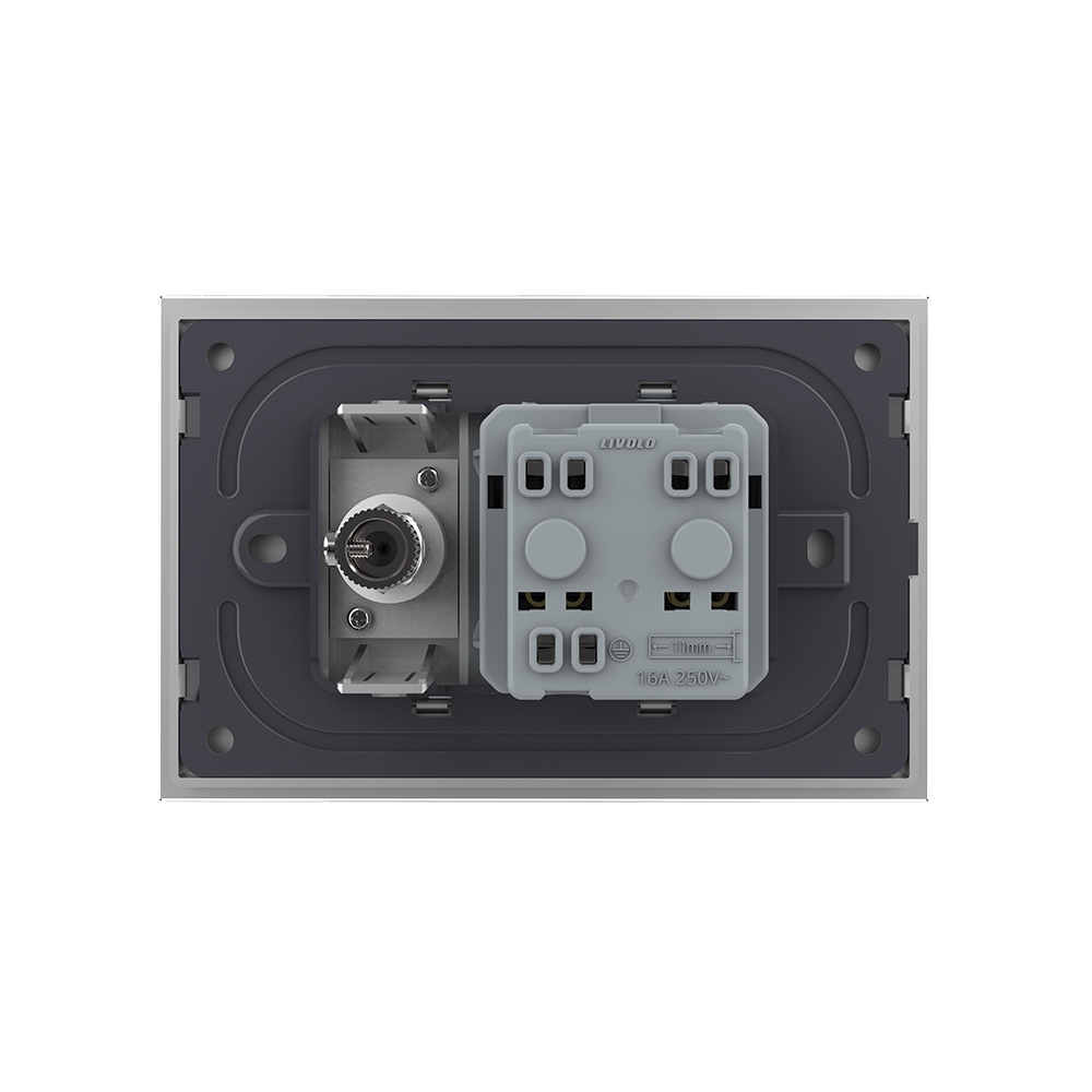 Priză Sticlă Livolo cu TV, Schuko - imagine 16