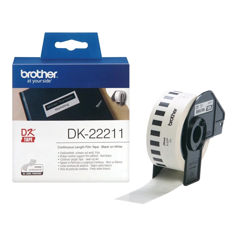 Banda Brother DK22211 29mm x 24m Etichete Profesionale