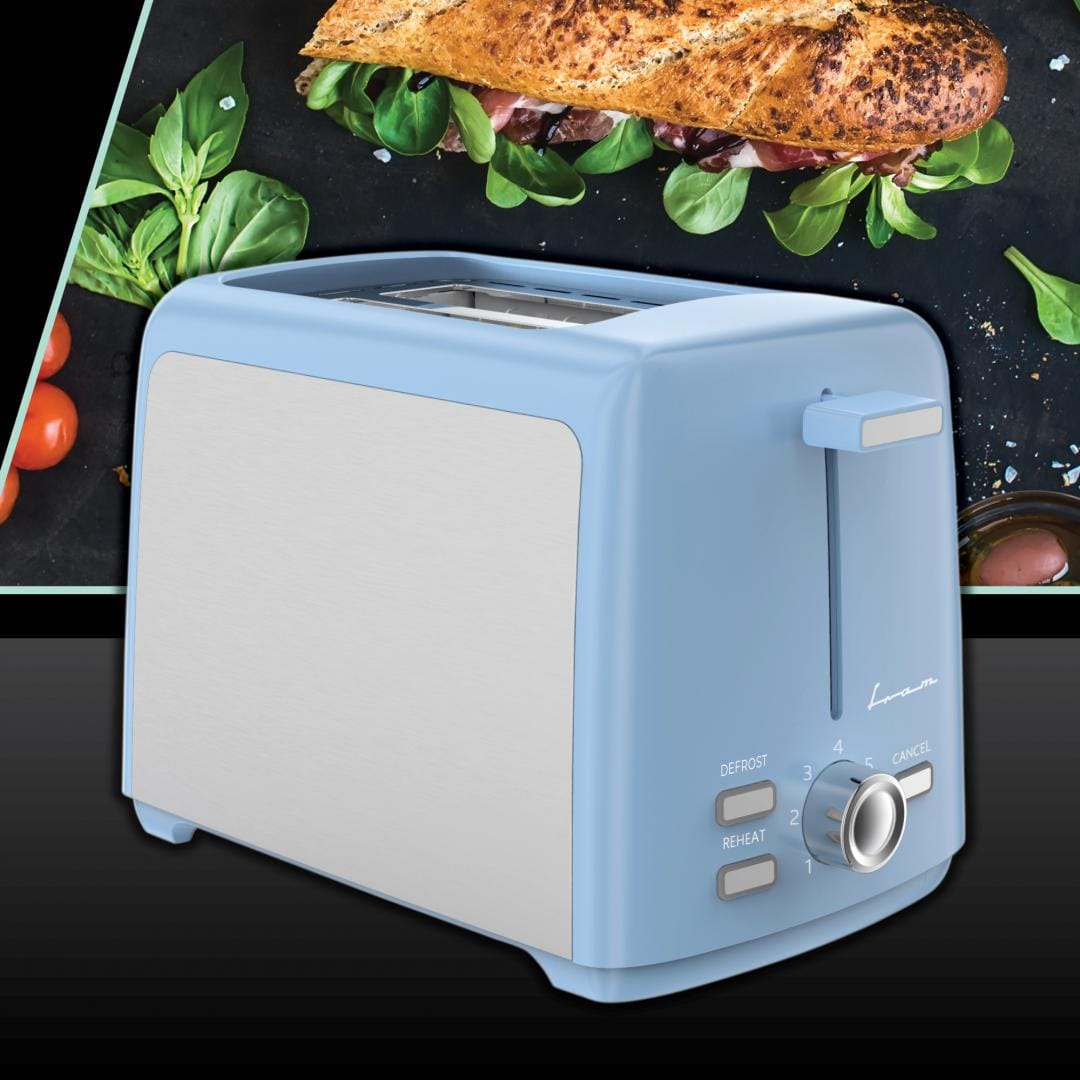Prăjitor Pâine Fram FTP-8007SSBL, 800W, 2 Felii, Albastru - imagine 3