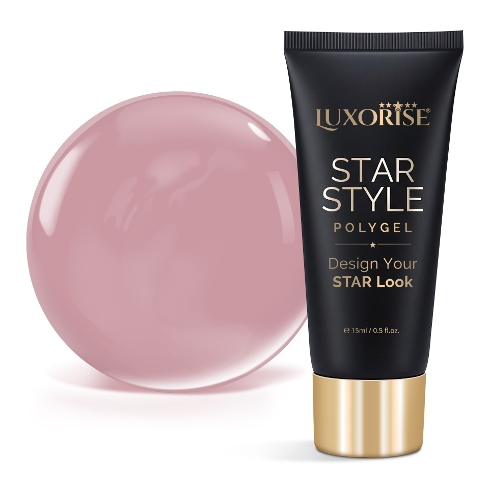 Polygel LUXORISE STAR STYLE - STAR NUDE Collection, Rosy Nude, 15ml
