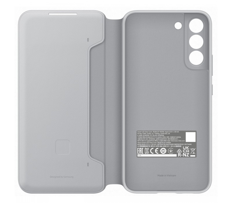 Husa Samsung Galaxy S22 Plus Smart LED View Cover Light Gray - imagine 2