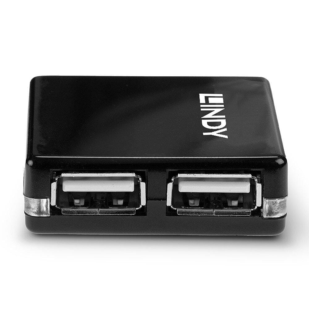 Mini Hub USB 2.0 Lindy 4 Porturi - Extindere Compactă - imagine 4