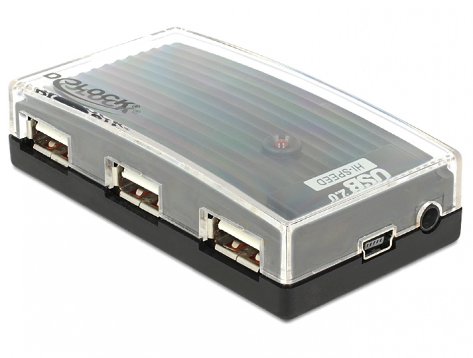 Hub USB 2.0 Delock 4 Porturi + Alimentare
