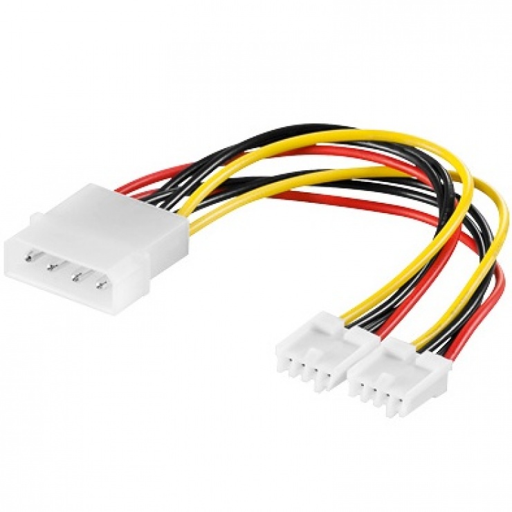 Cablu Molex 2 x Floppy T-M OEM | Alimentează 2 dispozitive