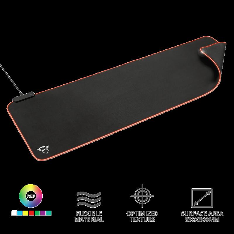 Mouse Pad Gaming Trust GXT 764 GlideFlex cu LED RGB, 930x300mm - imagine 2