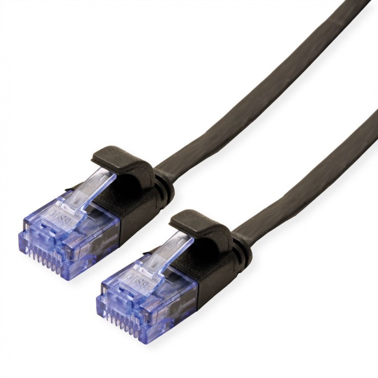 Cablu UTP Flat Cat.6A 3m Negru Value